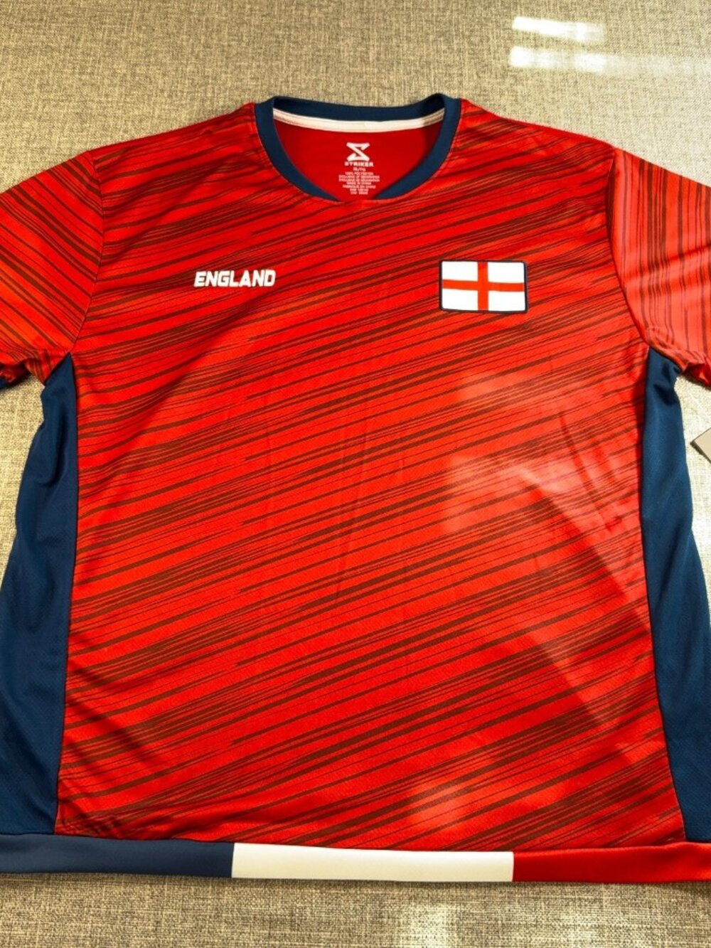 England Soccer Jersey Mens XL Striker Red Navy NWT National Team Fan Shirt